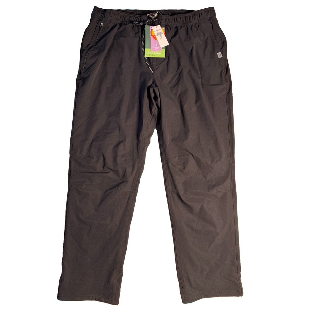 L.L. Bean Pants Mens Large 34x30 Black Multisport Hiking Gorpcore Camping NWT